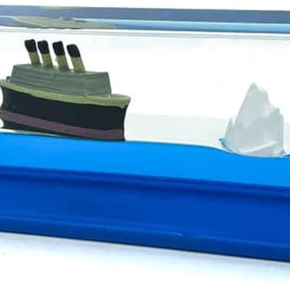 Unsinkable Titanic Simulator Toy Wavey Boat in a Box Liquid Wave Cruise Fluid Sh